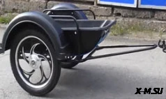 Тележка прицепная для мопедов, мотоциклов (С КОРЫТОМ)