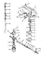 Топливный насос, топливный фильтр и топливные линии 2-Х ТАКТНОГО ПЛМ MERCURY 50EO Серийный номер от 7208333 до 0A721307