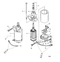 Стартер 2-х тактного ПЛМ MERCURY 40 M Серийный номер от 1B000001 и выше