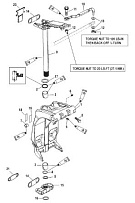 Поворотный кронштейн и рулевой рычаг 2-Х ТАКТНОГО ПЛМ MERCURY 90 Серийный номер от 0G760300 до 0T979999