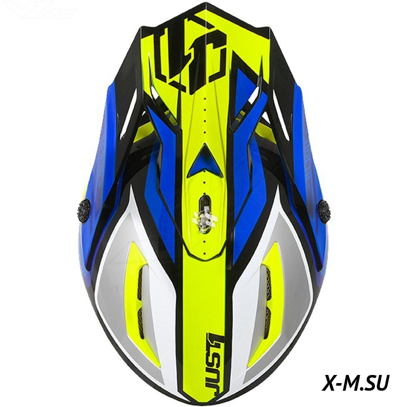 Козырек для шлема JUST1 J38 BLADE синий/Hi-Vis желтый/черный Козырек для шлема JUST1 J38 BLADE синий/Hi-Vis желтый/черный