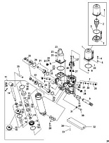 Компоненты силовой отделки 4-Х ТАКТНОГО ПЛМ MERCURY 135 Серийный номер от 1B381712 до 1B517158